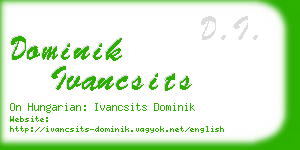 dominik ivancsits business card